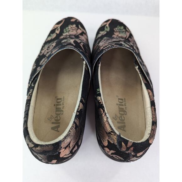Alegria Lauryn Nubuck SlipOn Shoes Copper Floral Size 39 - Picture 10 of 10